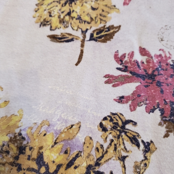 Basic Editions Purple T-Shirt Top with Birds & Flowers - Picture 9 of 16